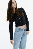 Cable-Knit-Look Cardigan