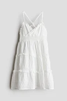 Smocked Ruffle-Trimmed Dress