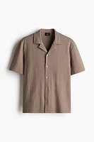 Chemise classique en jersey avec col cubain