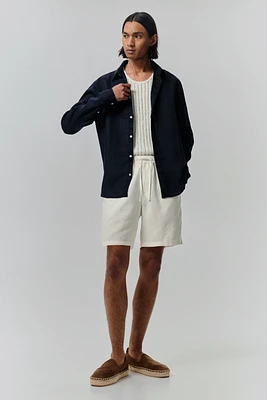 Relaxed-Fit Linen-Blend Shorts