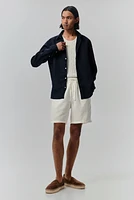 Short coupe décontractée en lin mélangé