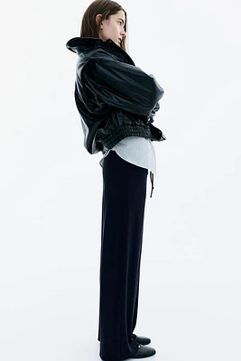 Wide-Leg Drawstring Pants