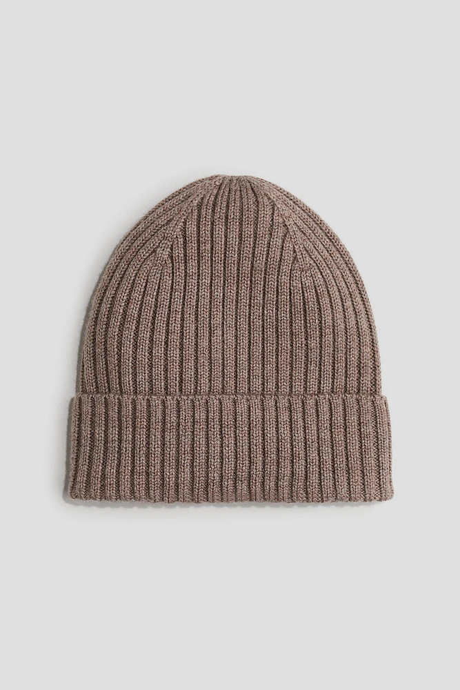 Wool-knit beanie