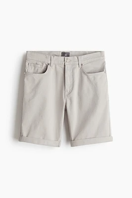 Short Coupe amincie en tissu croisé de coton
