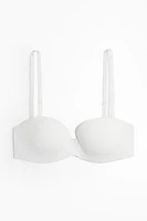 Soutien-gorge balconnet rembourré en microfibre