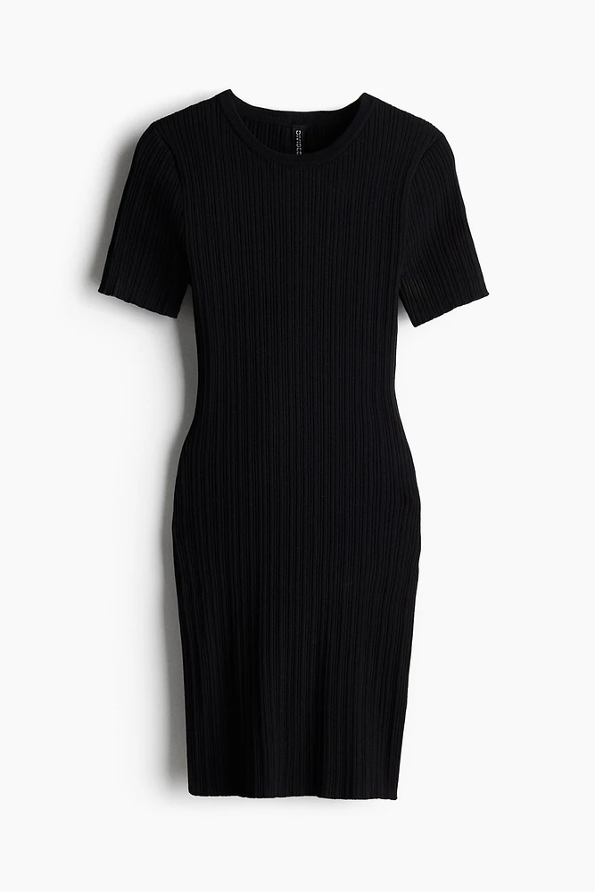 Rib-Knit Bodycon Dress