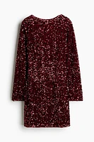 MAMA Sequined Dress with Low-Cut Back