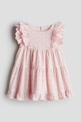 Ruffled Eyelet-Embroidered Dress