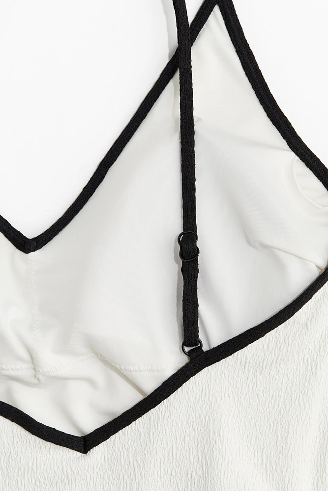 Padded-Cup High-Leg Swimsuit