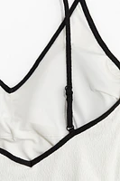 Padded-Cup High-Leg Swimsuit