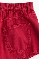 Frayed-Edge Denim Shorts