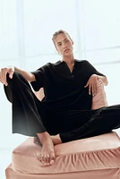 Pointelle-Knit Polo Shirt