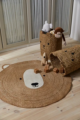 Tapis rond en jute