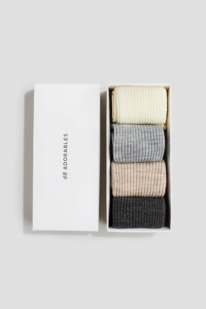 4-pack Wool-Blend Socks