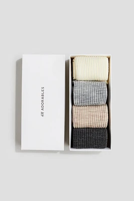 4-pack Wool-Blend Socks