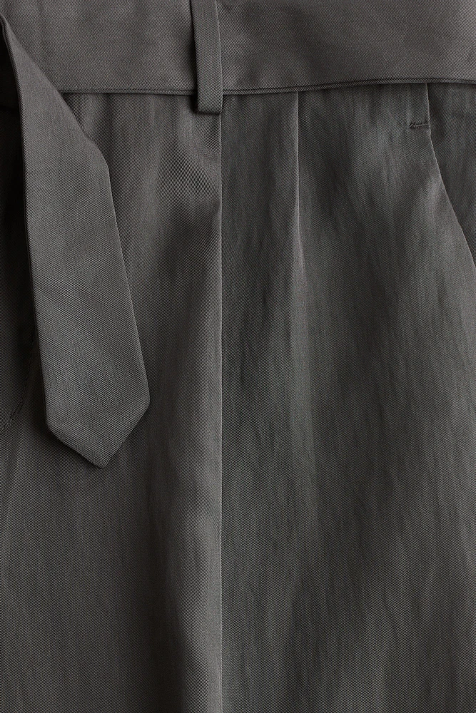 Regular-Fit Twill Pants with Belt