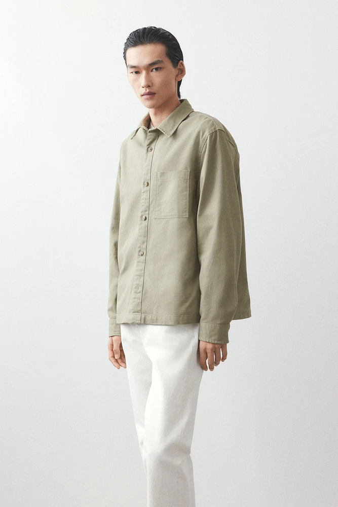 Regular-Fit Cotton Twill Overshirt