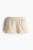 Short en coton avec taille élastique