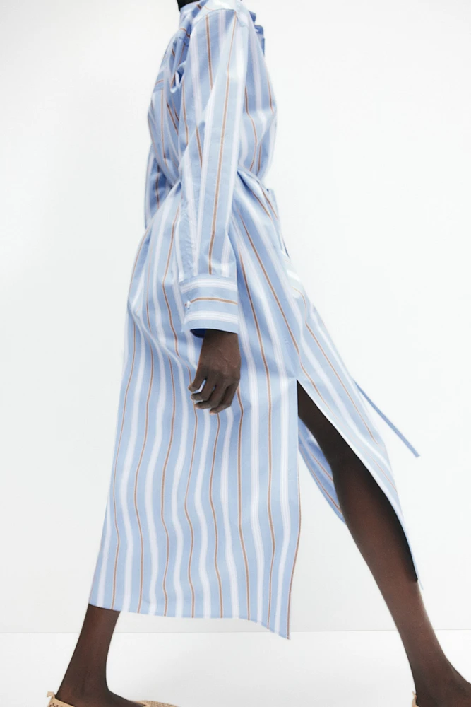 Tie-Belt Shirt Dress