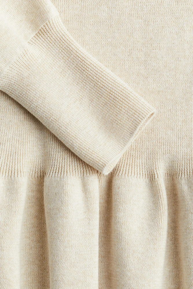 Fine-knit cotton dress