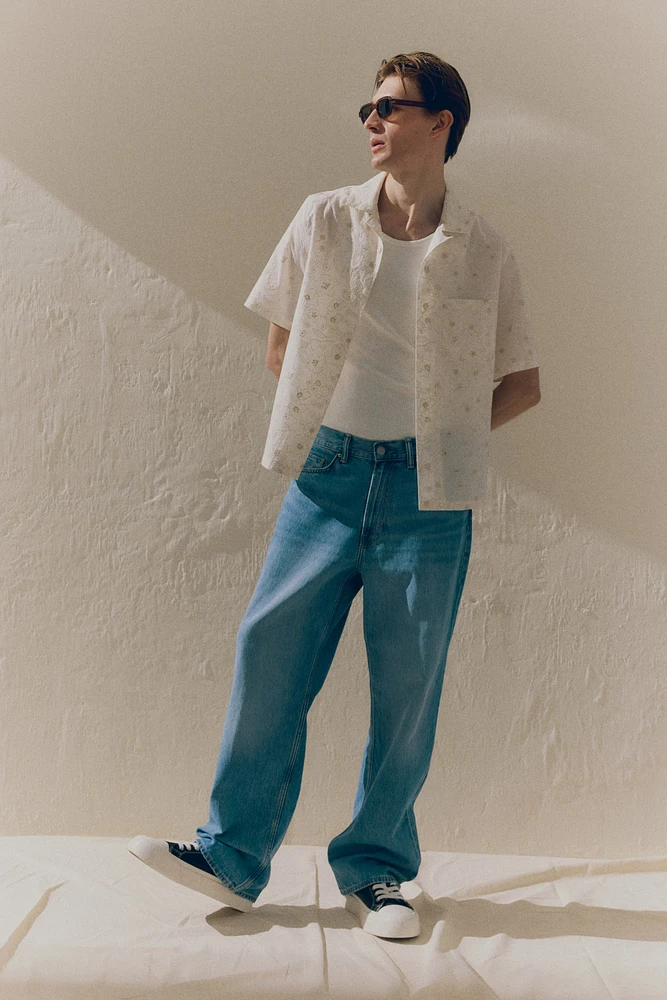 Regular-Fit Embroidered Resort Shirt