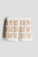 Crocheted Cotton Shorts