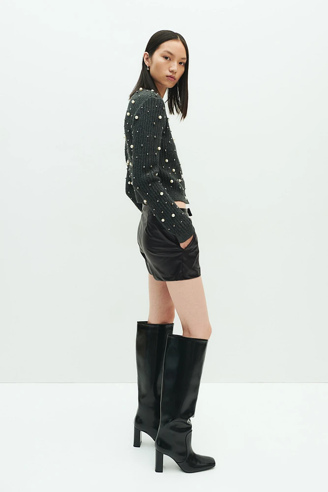 Coated Mini Shorts