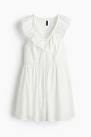 Ruffle-Trimmed Cotton Dress