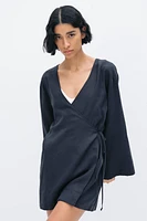 Linen-Blend Robe
