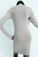 Mock Turtleneck Mini Dress