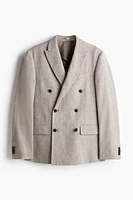 Relaxed-Fit Double-Breasted Linen-Blend Jacket