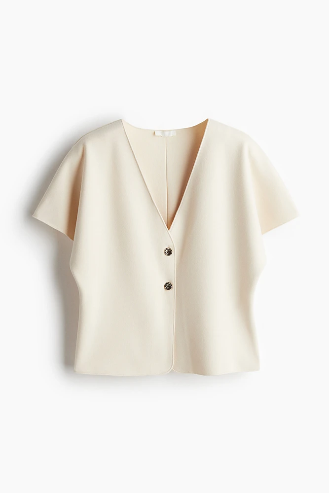 Batwing-Sleeved Cardigan
