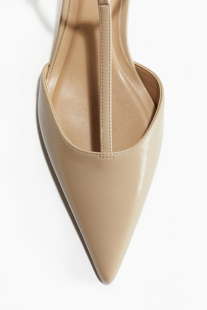 Pointed T-Strap Pumps