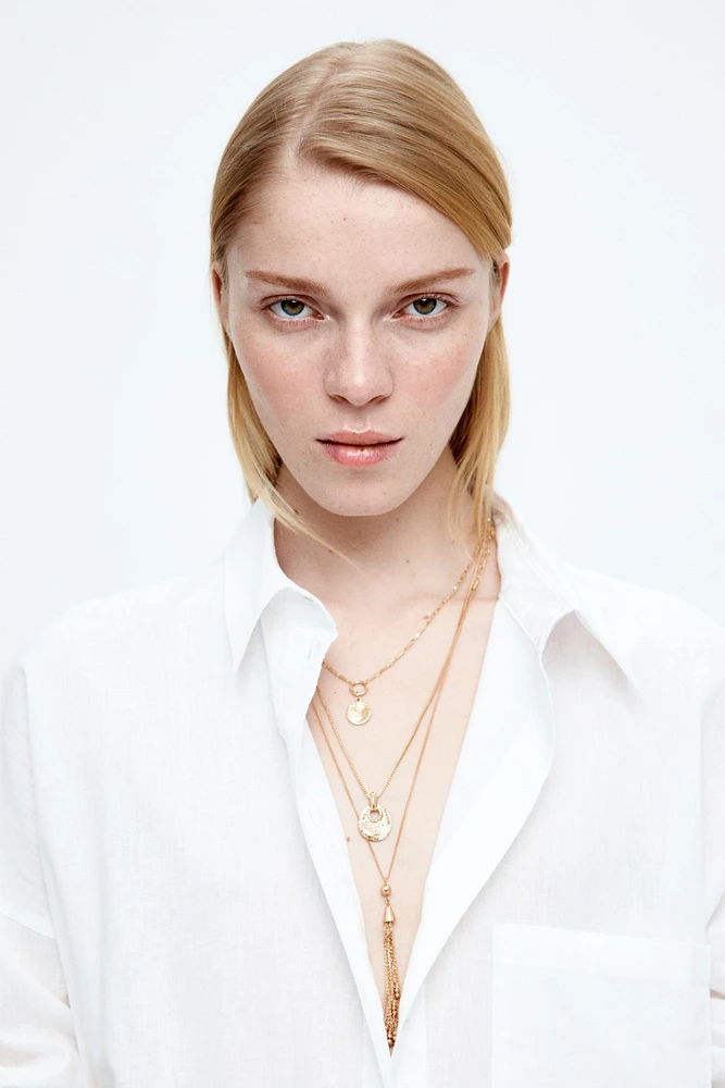 Oversized Linen-Blend Shirt