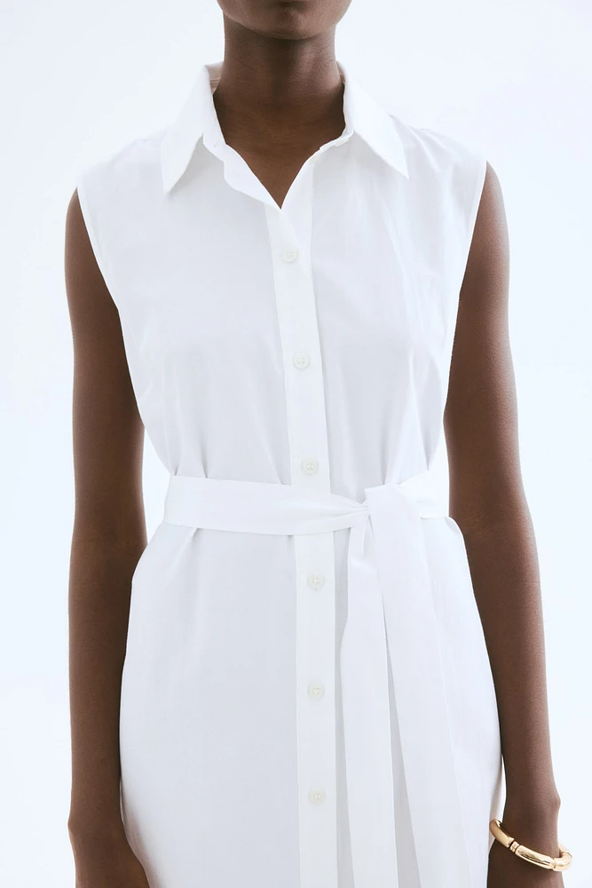 Tie-Belt Shirt Dress