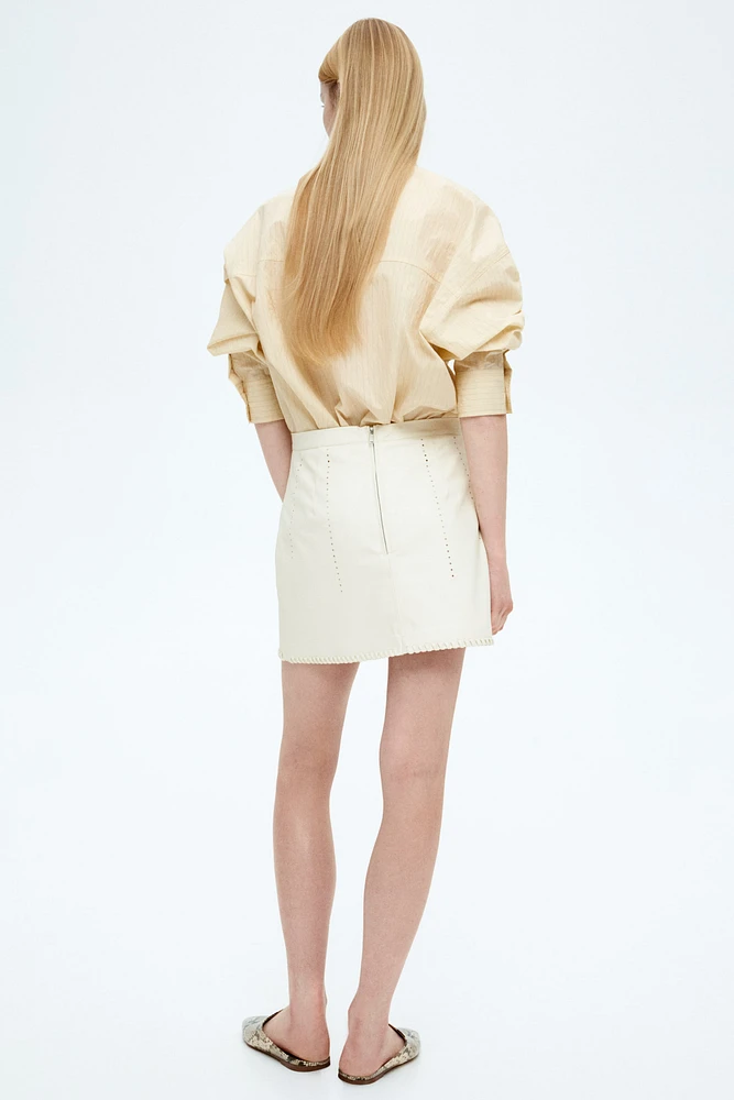 Coated Mini Skirt