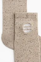 Motif-Detail Socks