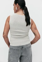 Rhinestone-Embellished Sleeveless Top