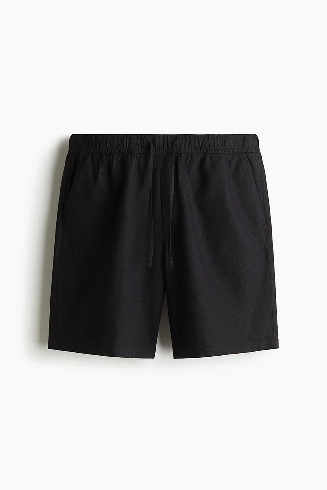 Relaxed-Fit Linen-Blend Shorts