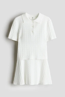 2-Piece Cable-Knit Set