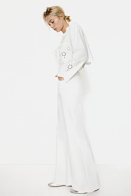 Cotton Blouse with Eyelet Embroidery