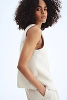 Linen-Blend Suit Vest