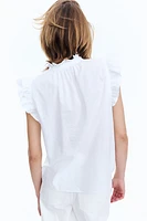 Blouse en lin mélangé