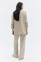 Gathered-Sleeve Jacket