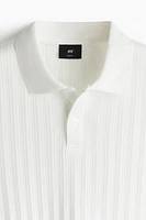 Slim-Fit Textured Jersey Polo Shirt
