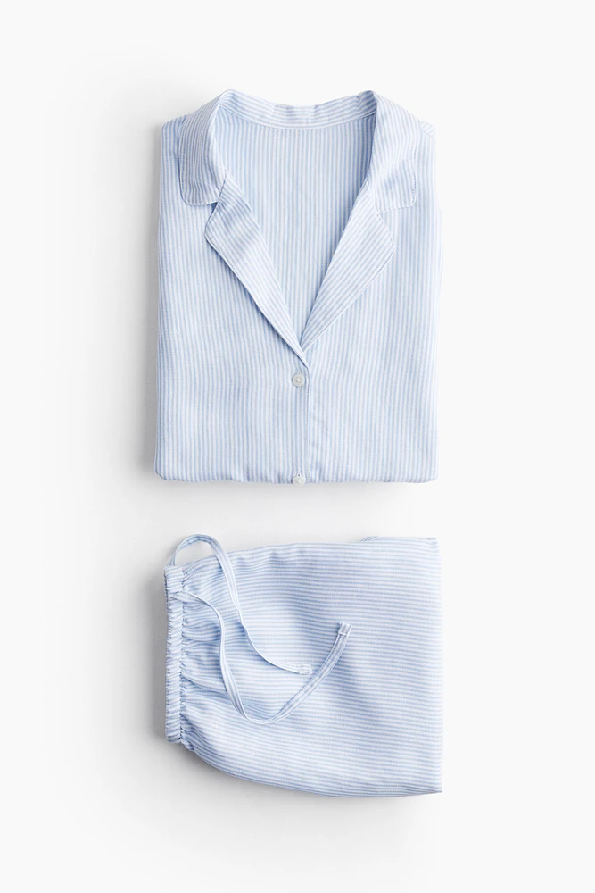 Linen-Blend Pajamas