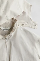 Oversized Linen-Blend Windbreaker