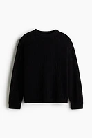 Loose-Fit Hole-Knit Sweater