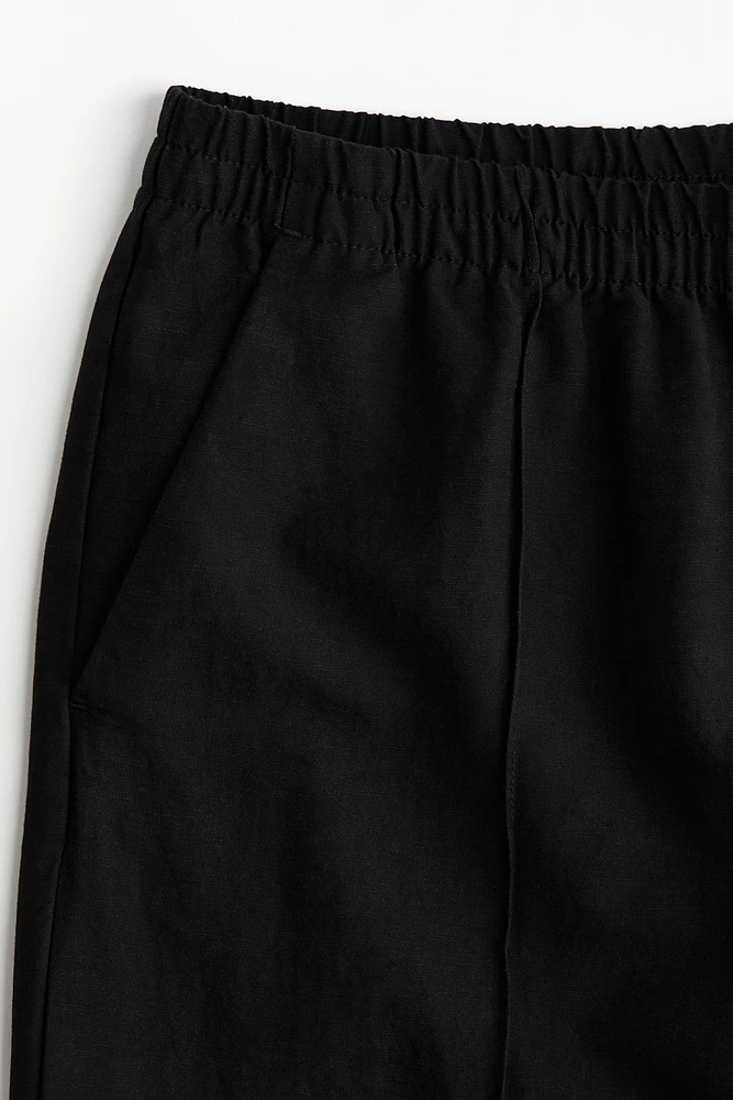 Linen-Blend Pants