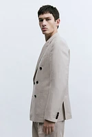 Regular-Fit Wool-Blend Double-Breasted Jacket